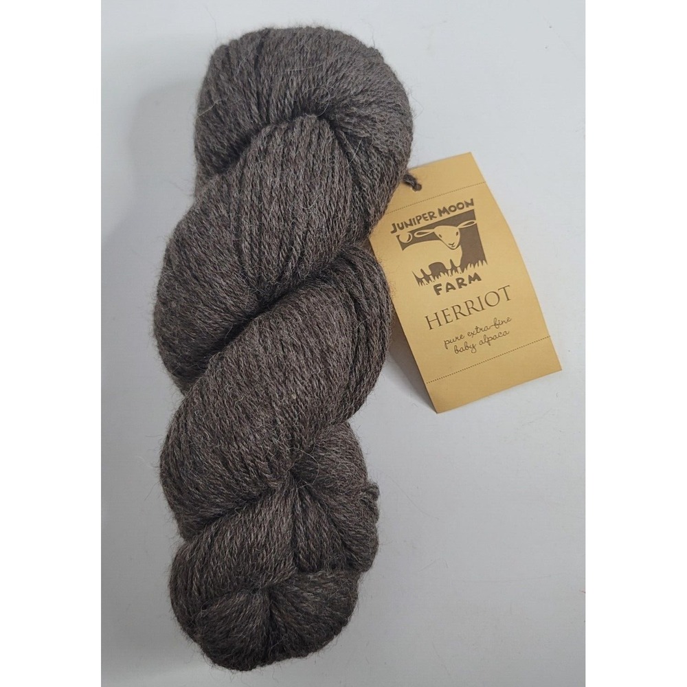 Juniper Moon Farm Herriot Skein Yarn 100% Extra-fine Baby Alpaca Brown 218yds